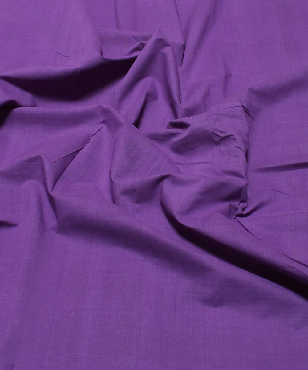 1m Purple handwoven cotton fabric