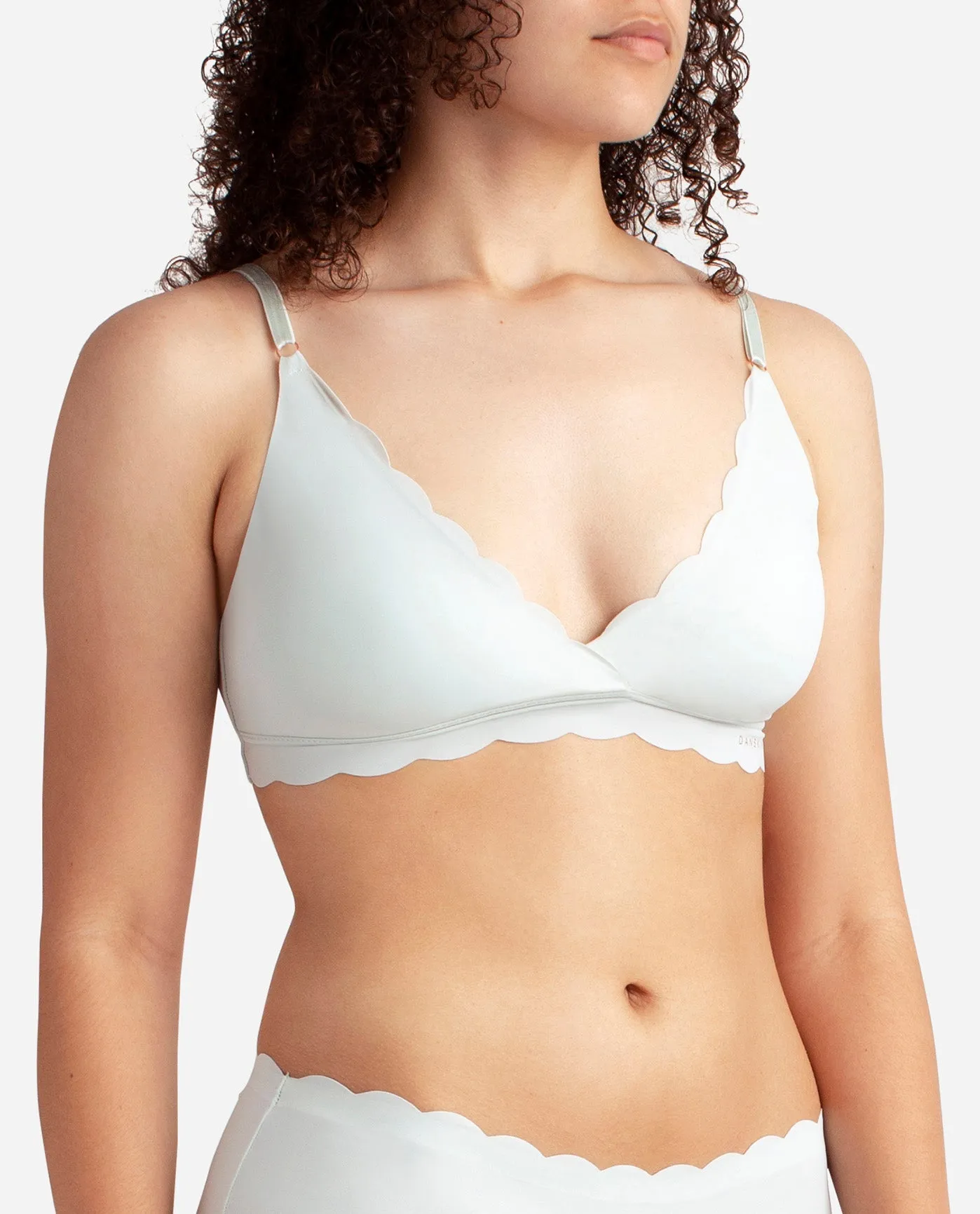 2-Pack Laser Wire Free Bra With Scallop Edge