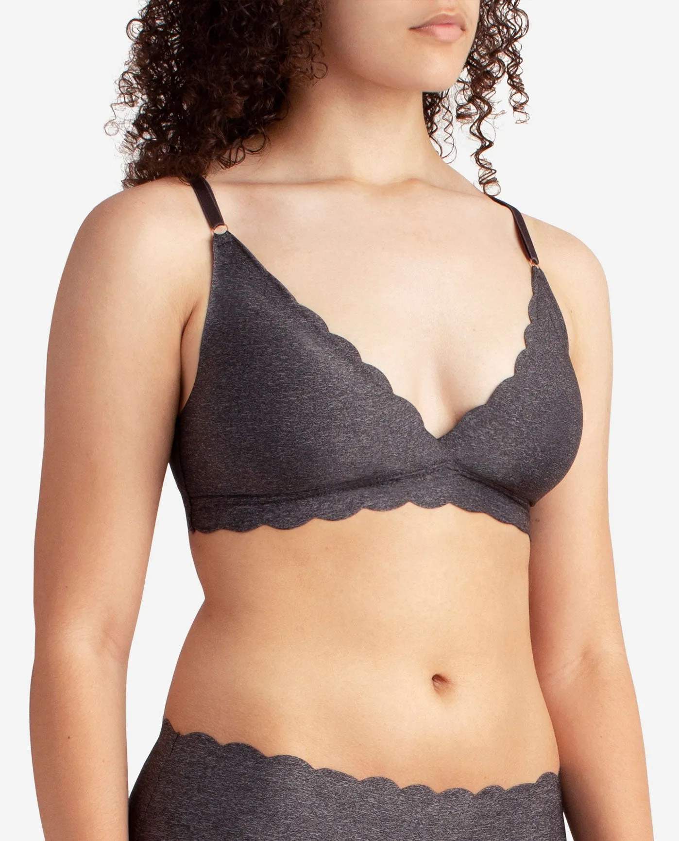 2-Pack Laser Wire Free Bra With Scallop Edge