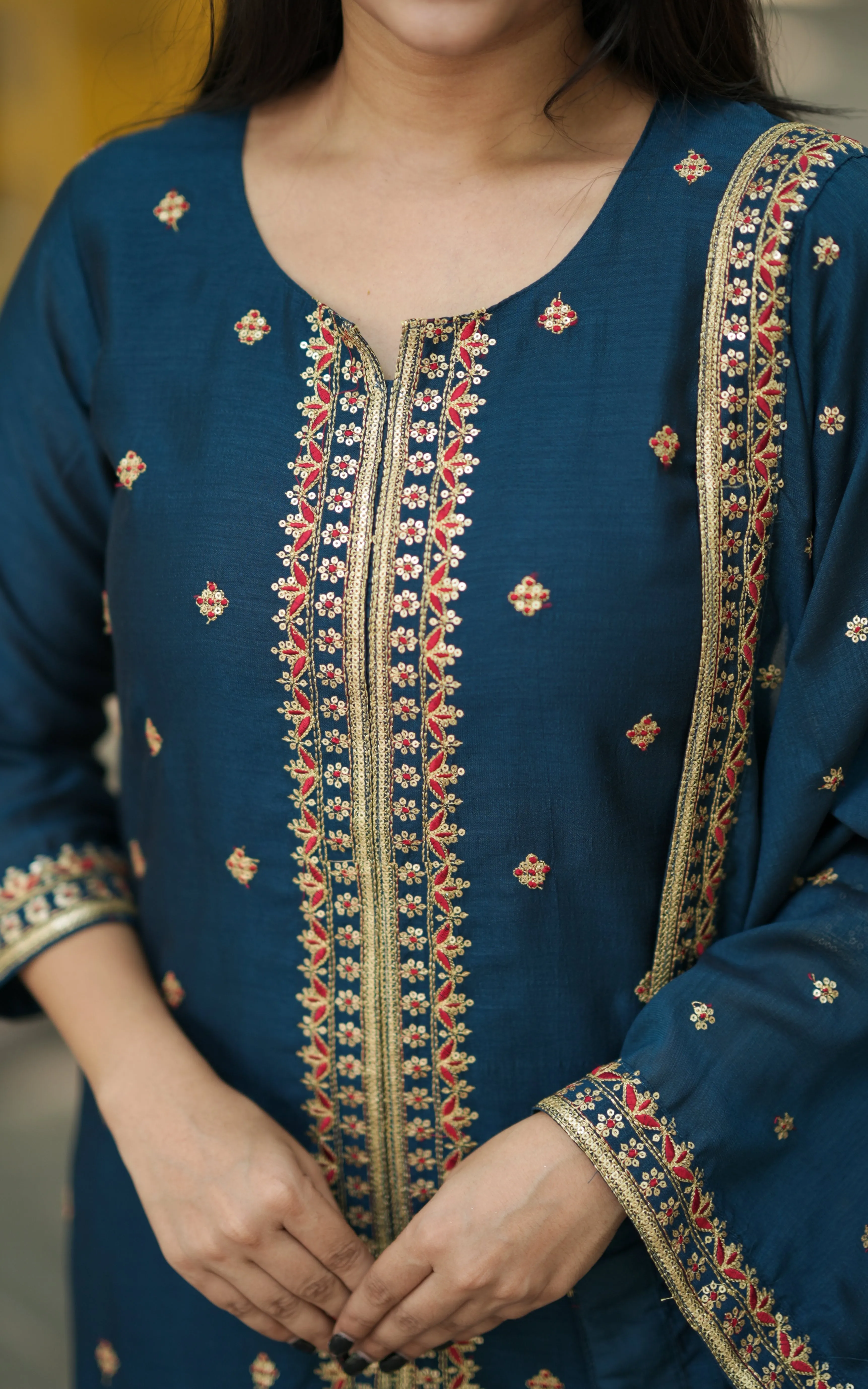 Abi Blue (Kurti Pant Dupatta)