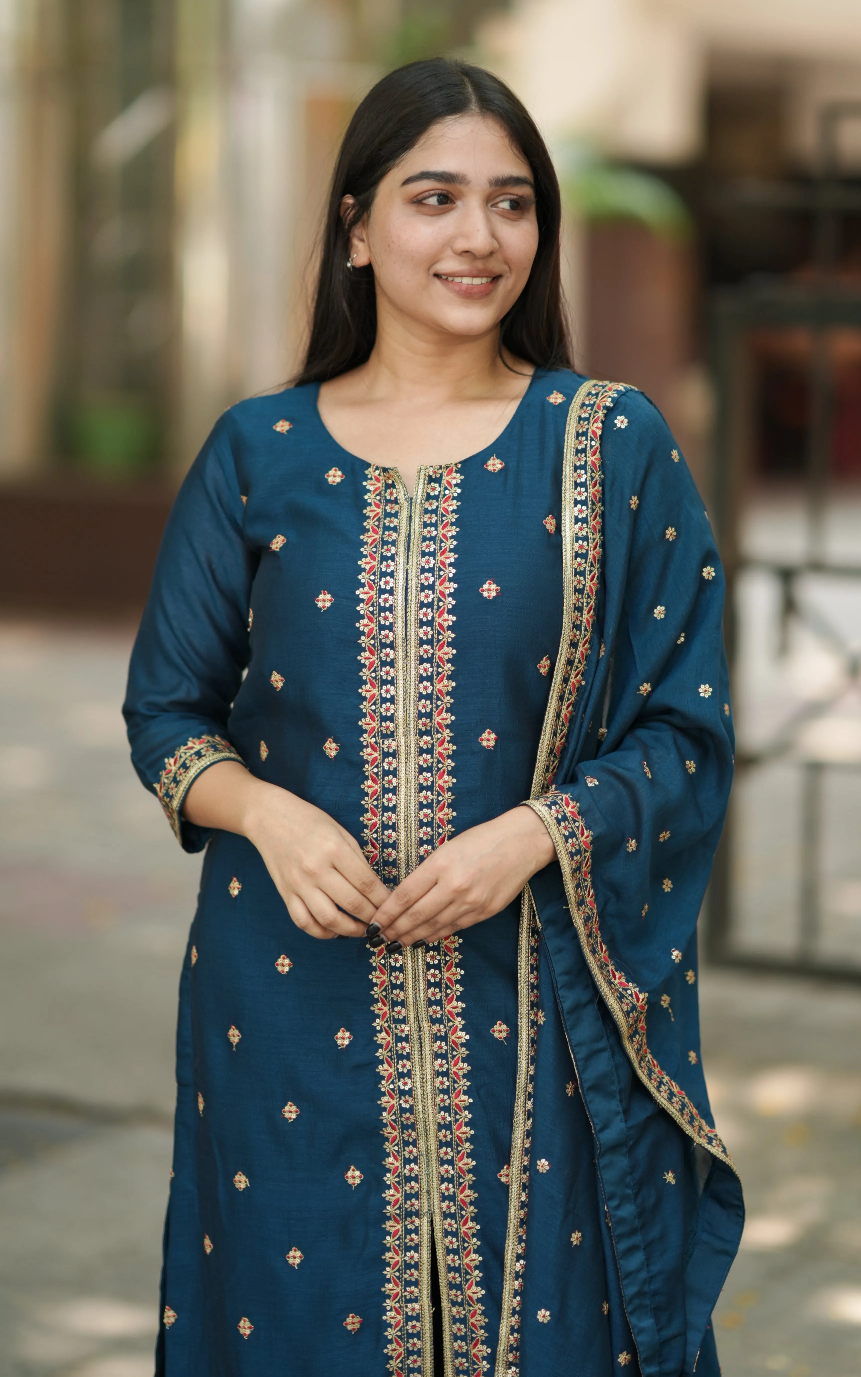 Abi Blue (Kurti Pant Dupatta)