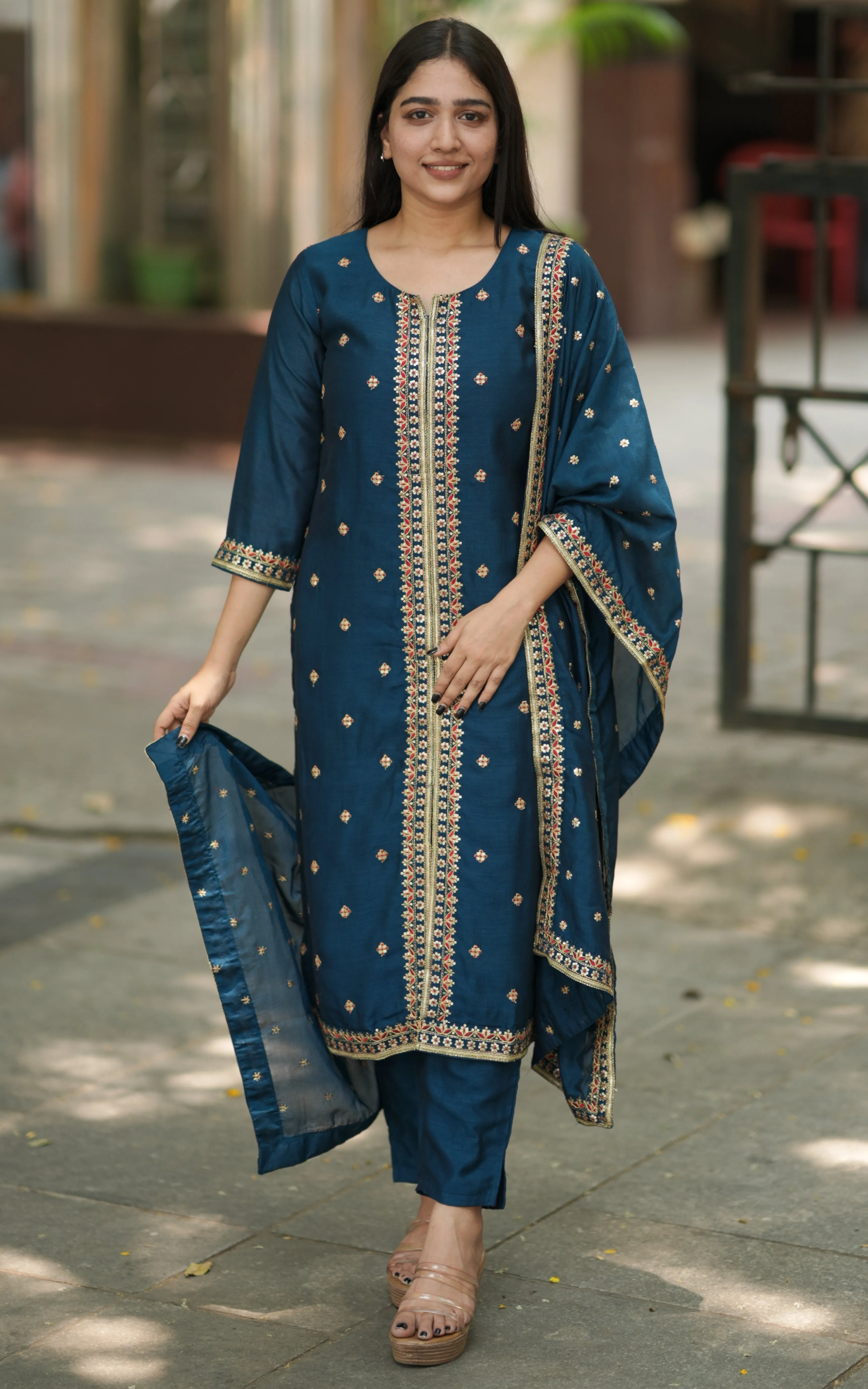 Abi Blue (Kurti Pant Dupatta)