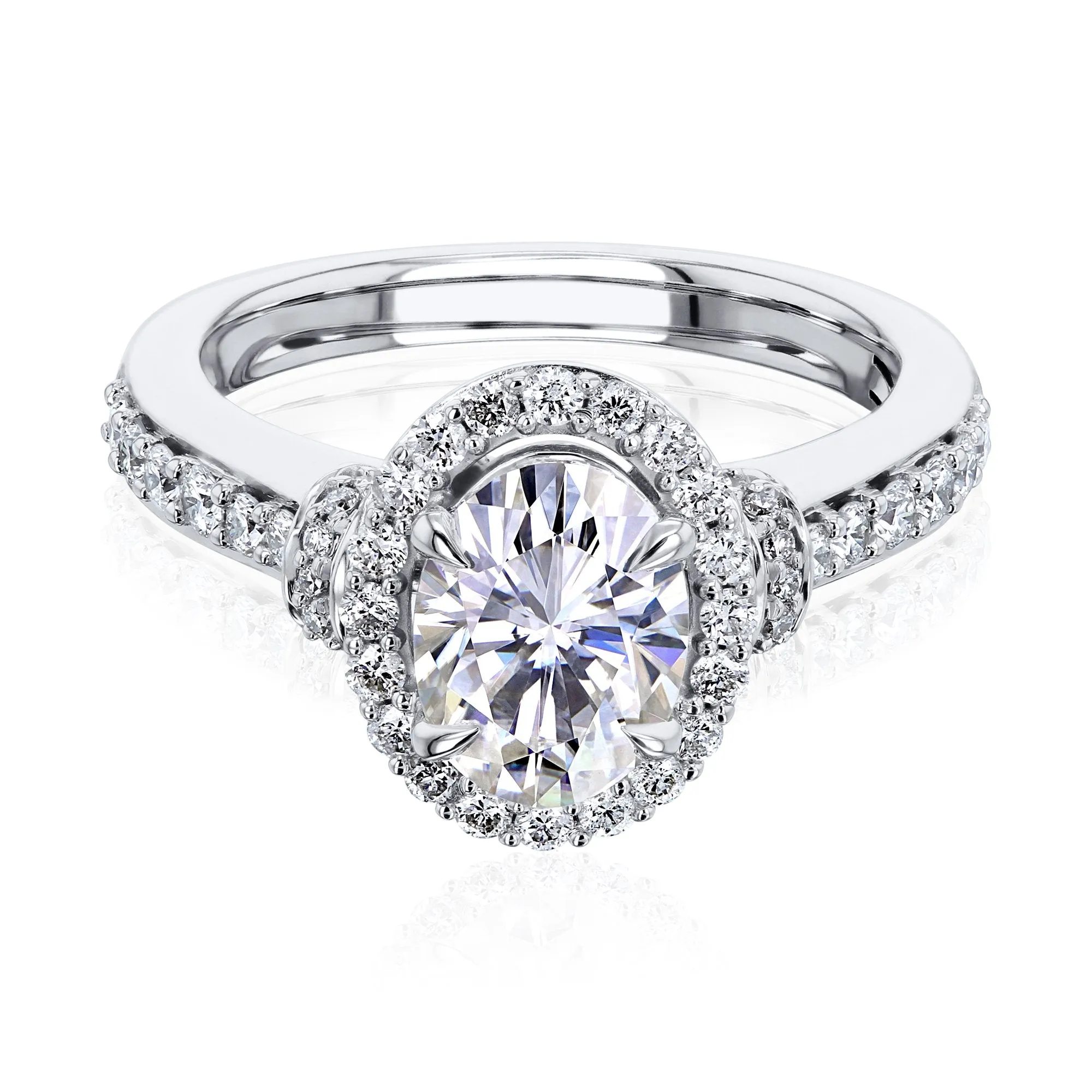 Abigail Oval Moissanite Engagement Ring