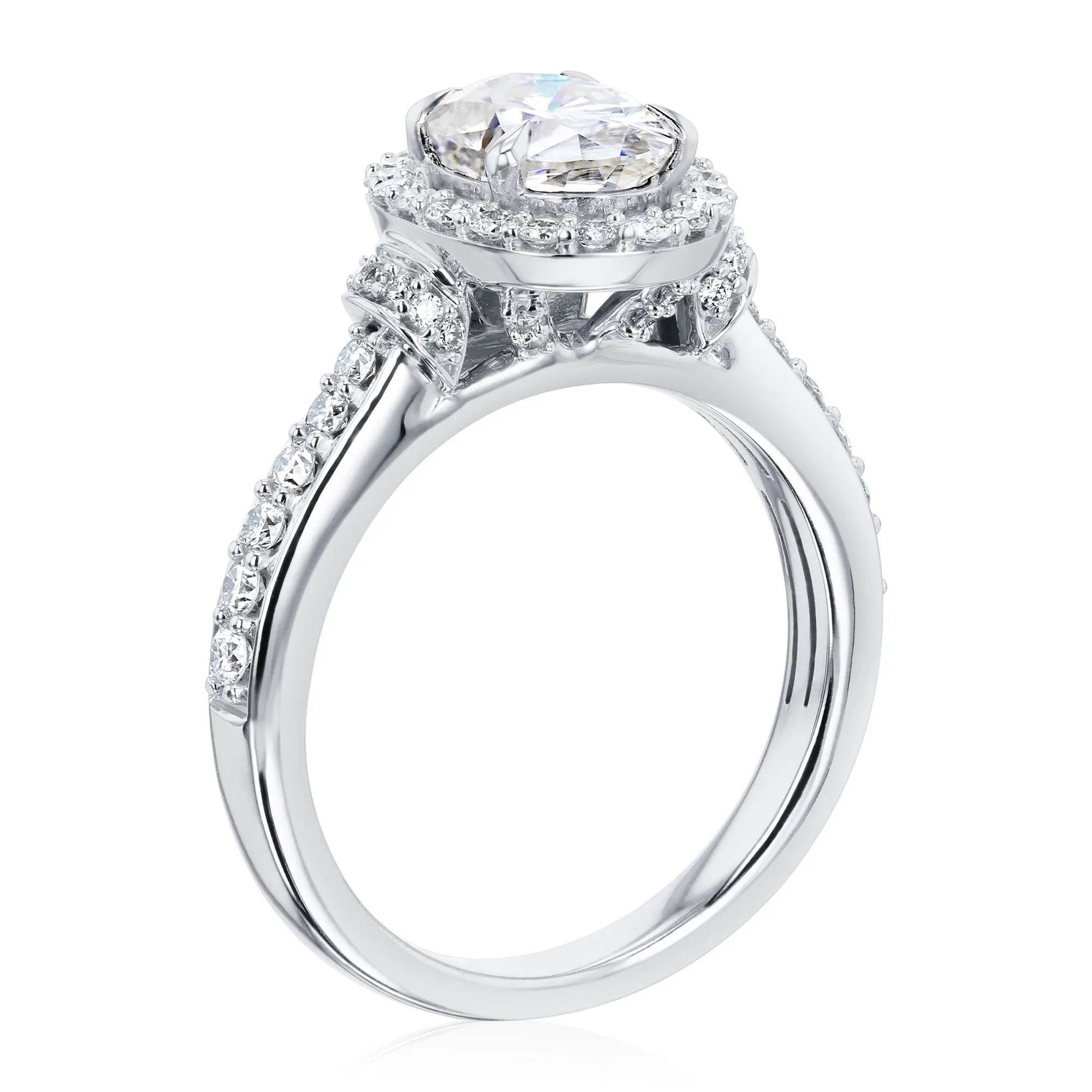 Abigail Oval Moissanite Engagement Ring