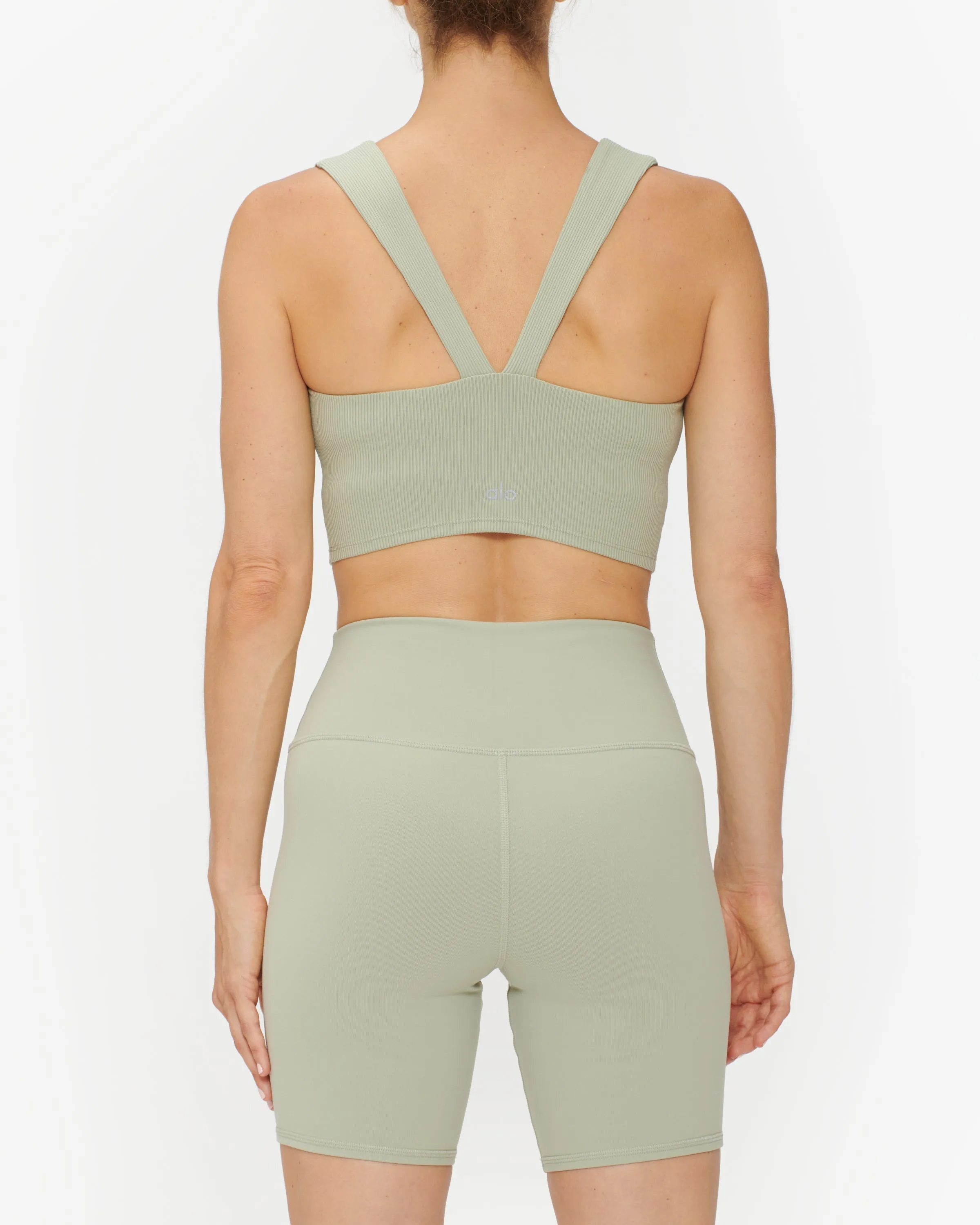 Alo Yoga Alosoft Ribbed Chic Bra Tank