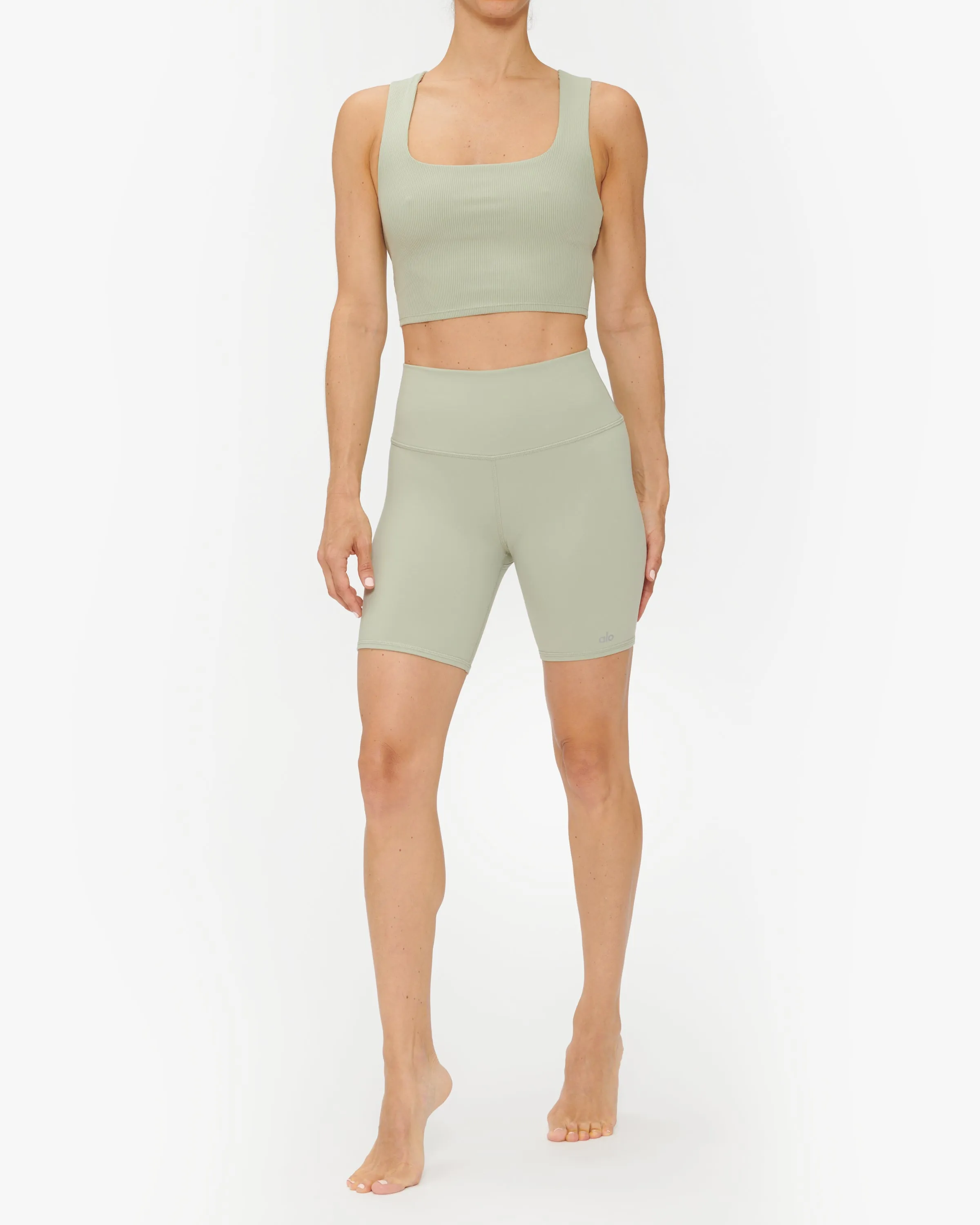 Alo Yoga Alosoft Ribbed Chic Bra Tank