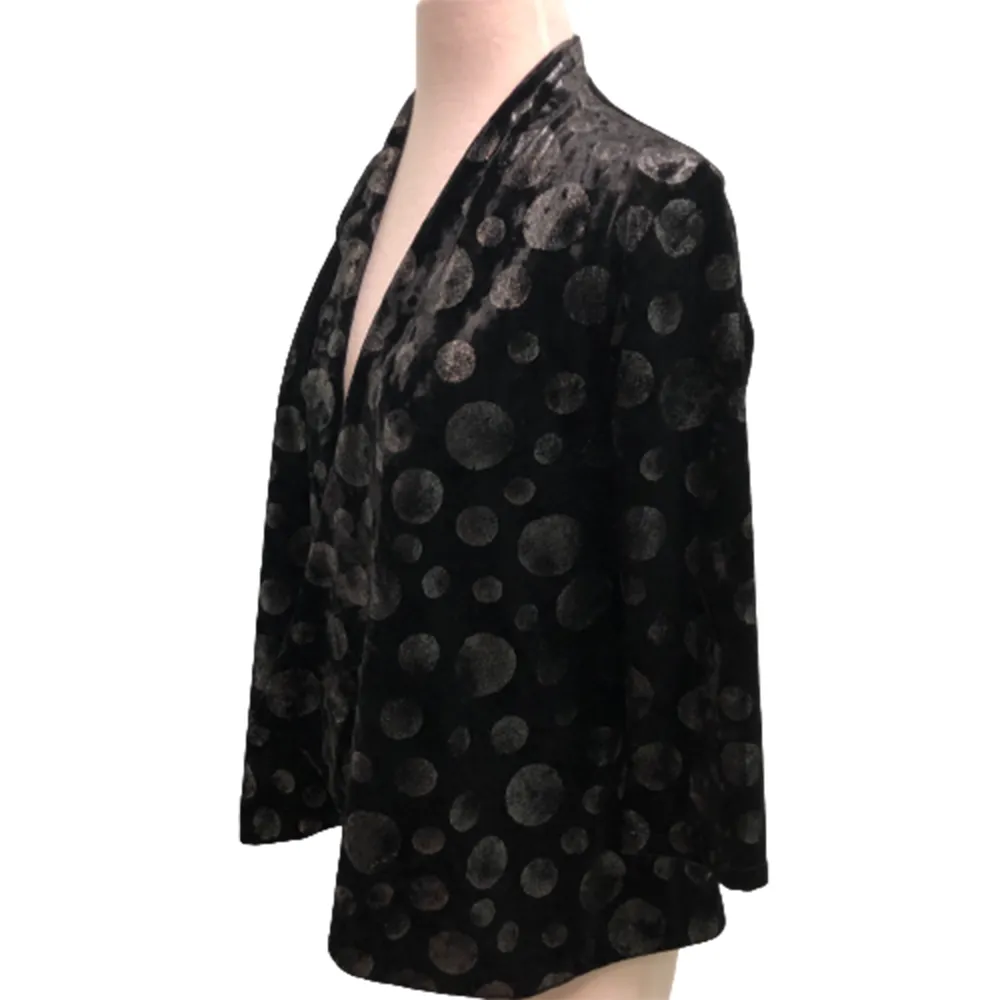 Andria Lieu Short Jacket Black Silver Circles