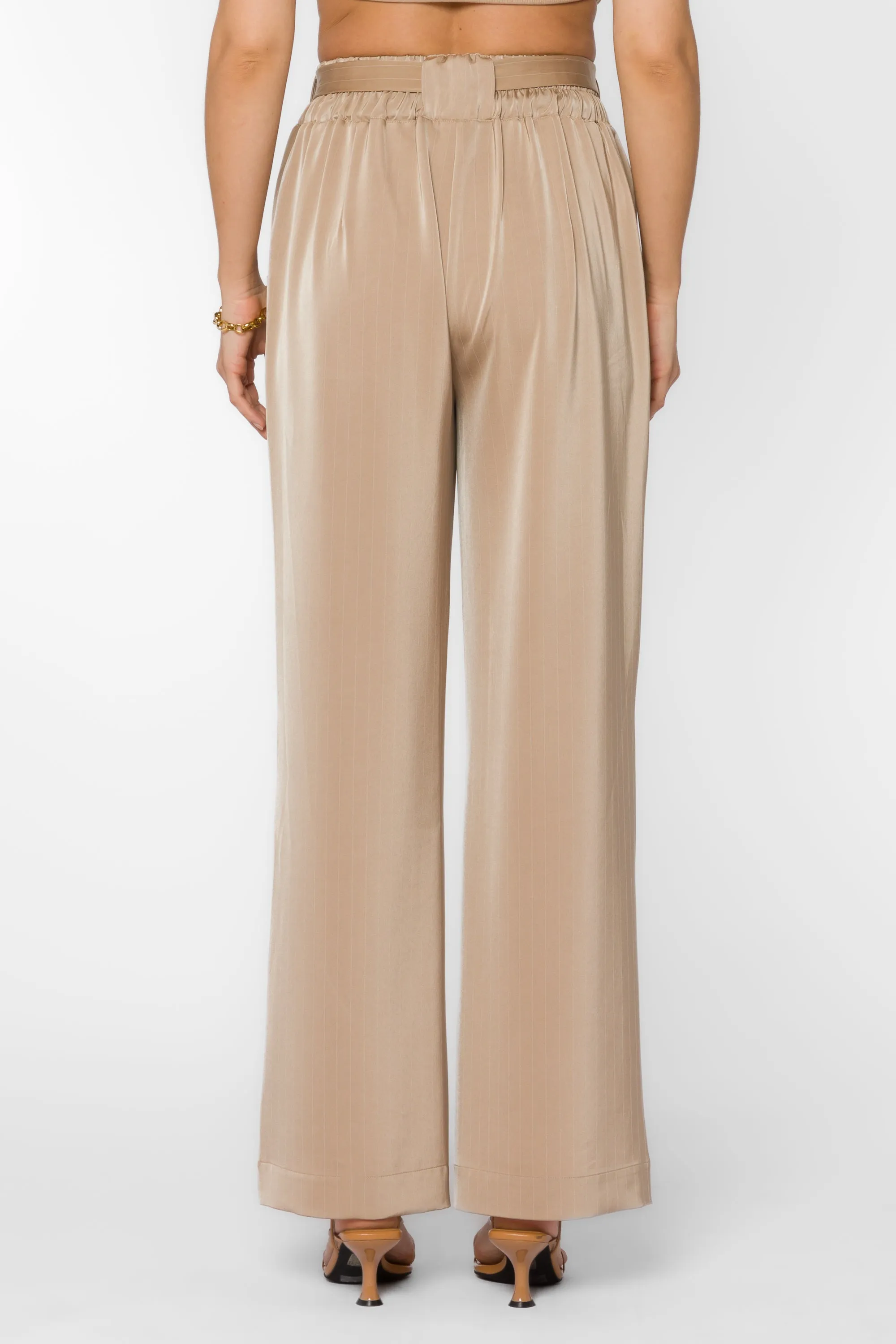 Angeline Taupe Stripe Pant