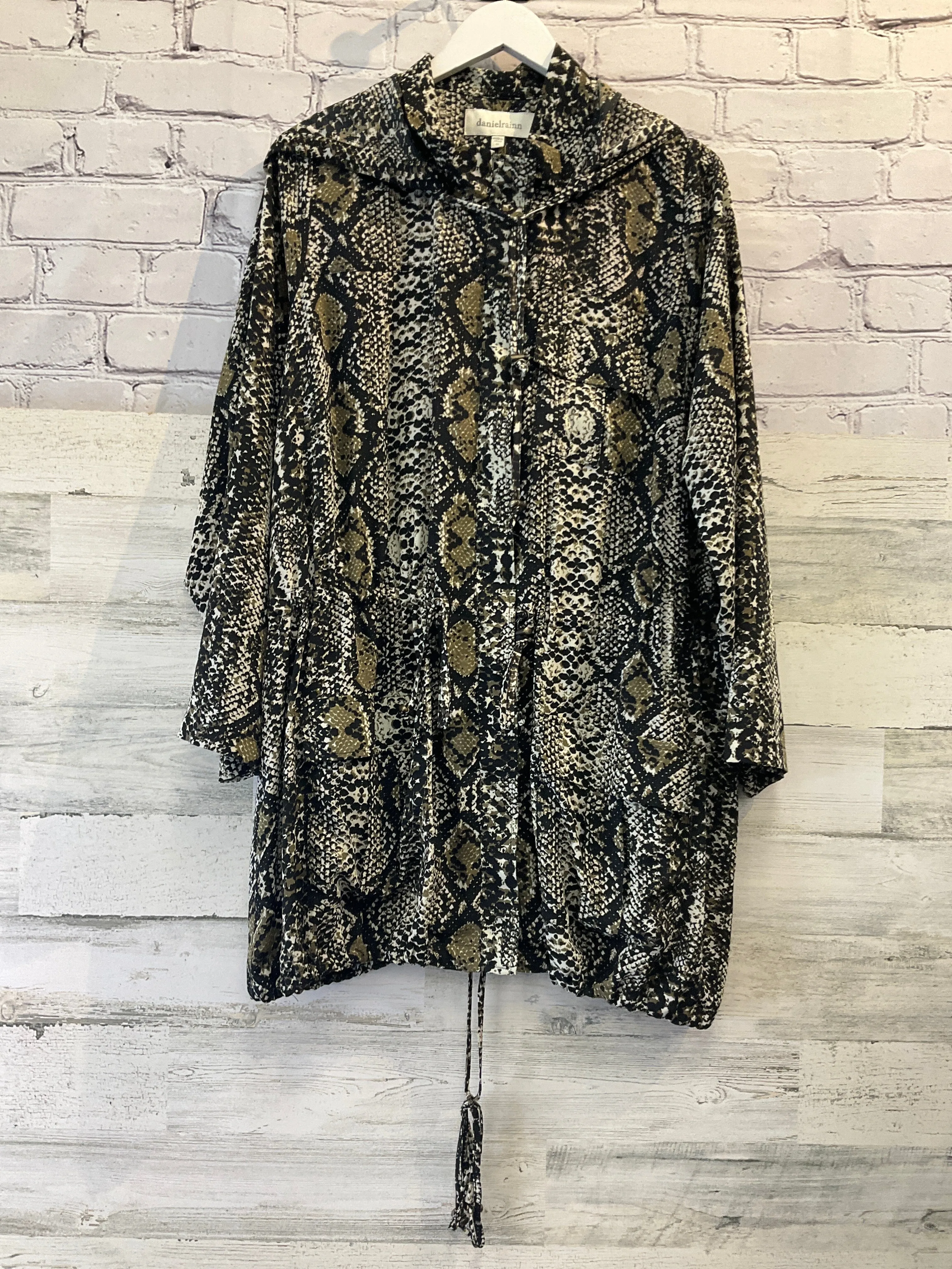 Animal Print Jacket Utility Daniel Rainn, Size 1x