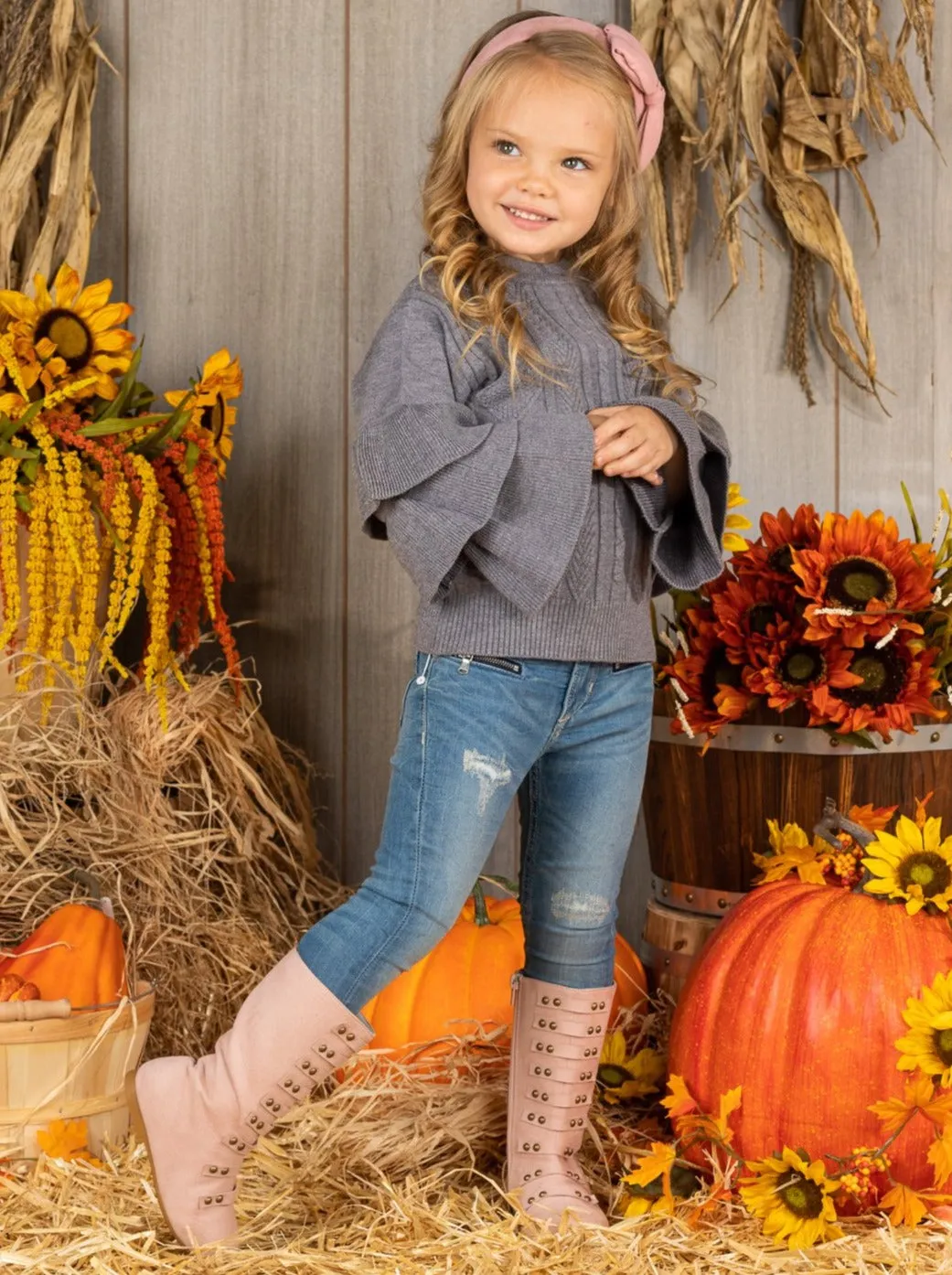 Autumn Is Calling Tiered Sleeve Sweater