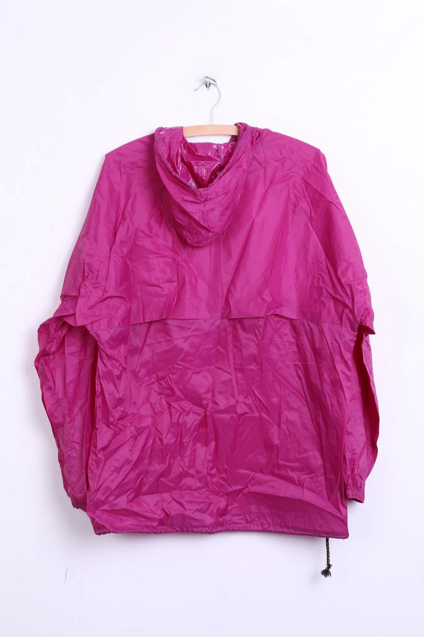 AVV Avventura by Sorry Womens L Nylon Light Jacket Hood vintage Fuchsia