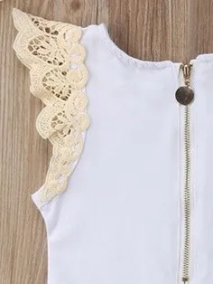 Baby Crochet Detail Onesie and Short Set