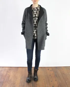 Beyond Threads IXT239 Rev Asymmetric Coat - CHARGRAPHITE