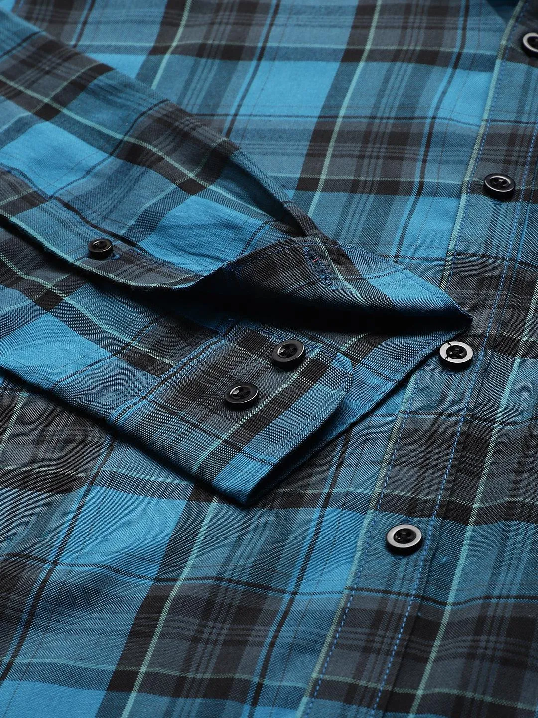 Blue Checks Printed Shirt