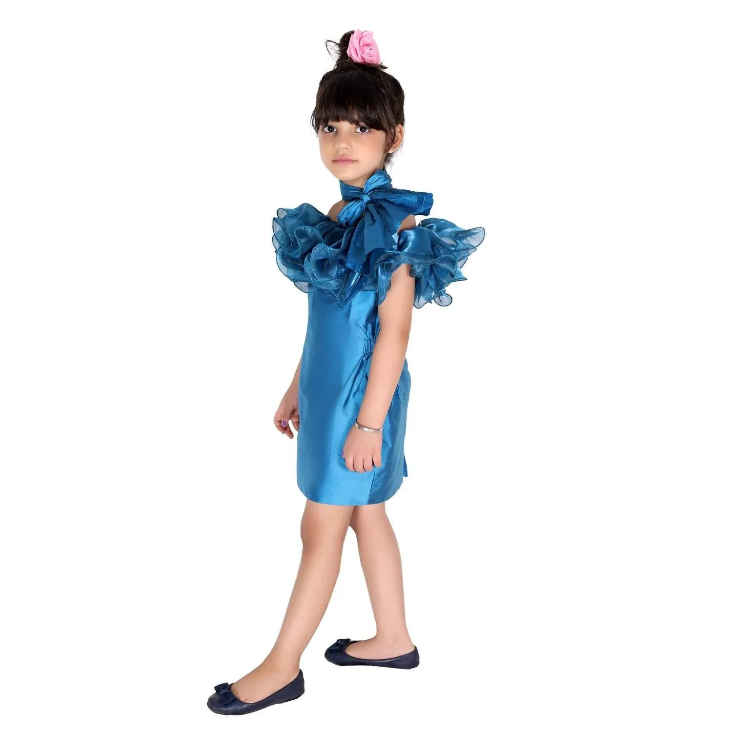 Blue Magic Ruffled Dress