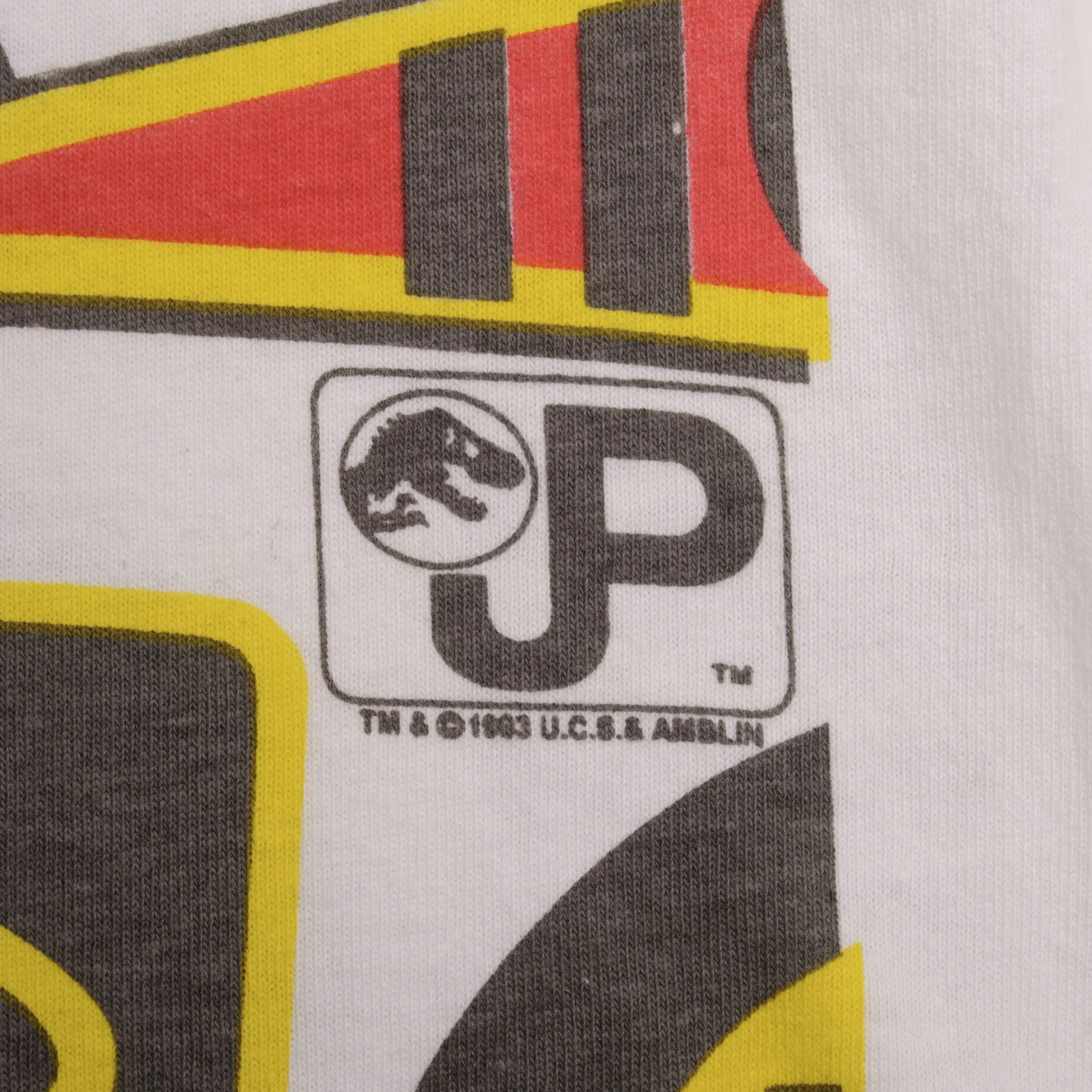 BOOTLEG JURASSIC PARK ALL OVER PRINT 1993 TEE SHIRT SIZE LARGE SINGLE STITCH