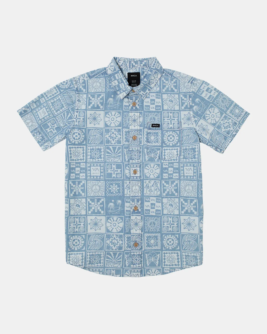 Boys Frame Chambray Short Sleeve Woven Shirt - Light Blue