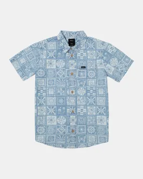 Boys Frame Chambray Short Sleeve Woven Shirt - Light Blue