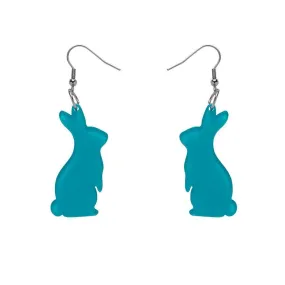 Bunny Bubble Resin Drop Earrings - Teal