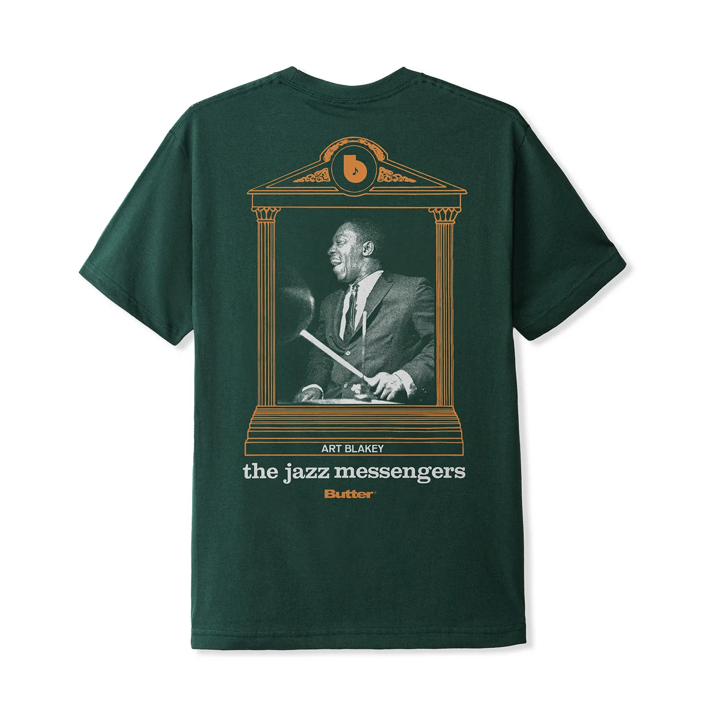 Butter Goods Jazz Messengers T Shirt - Dark Forest