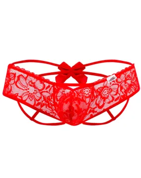 Candyman 99535 Bow Jockstrap Red