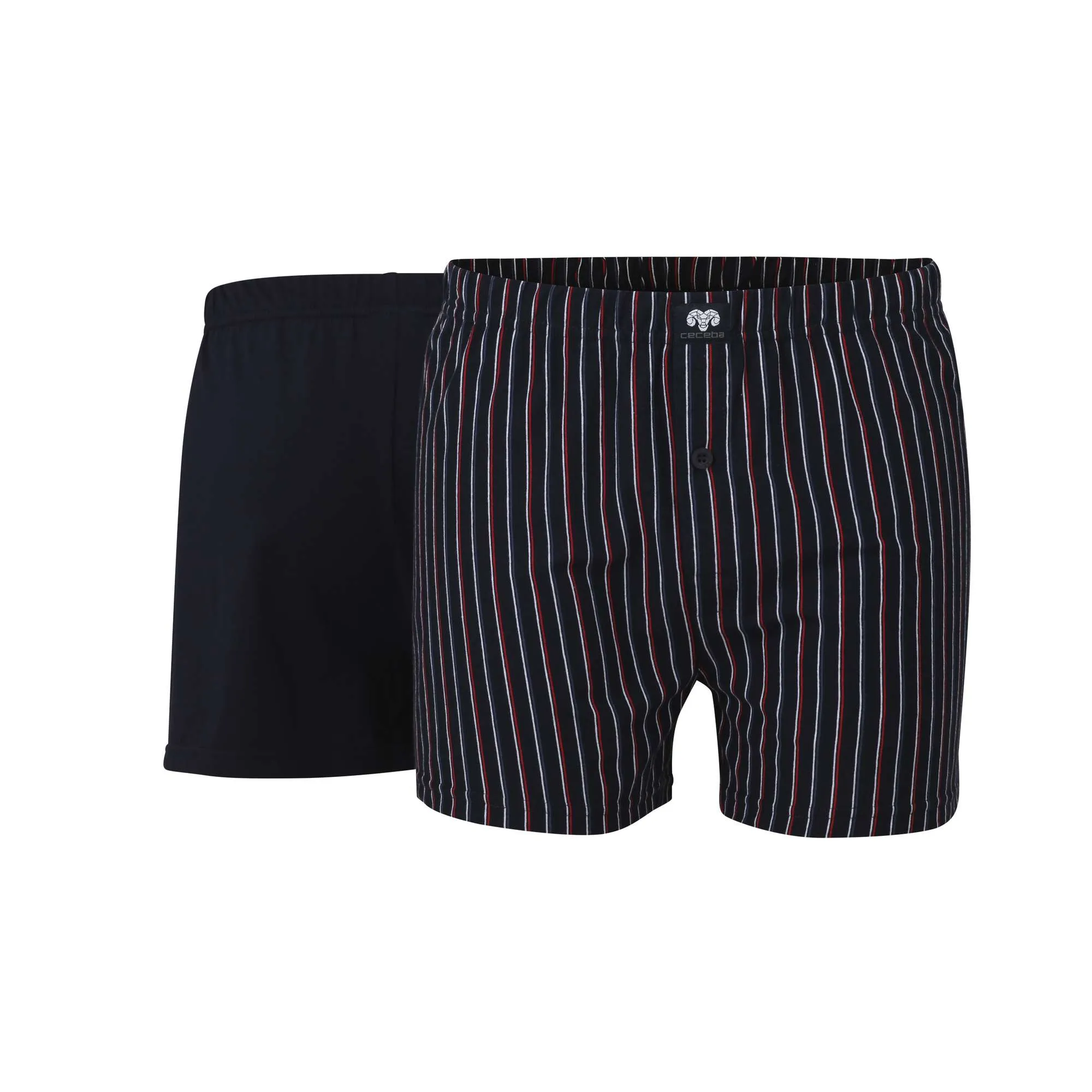 Ceceba Daytona 2-Pk Navy & Red Shorts Red