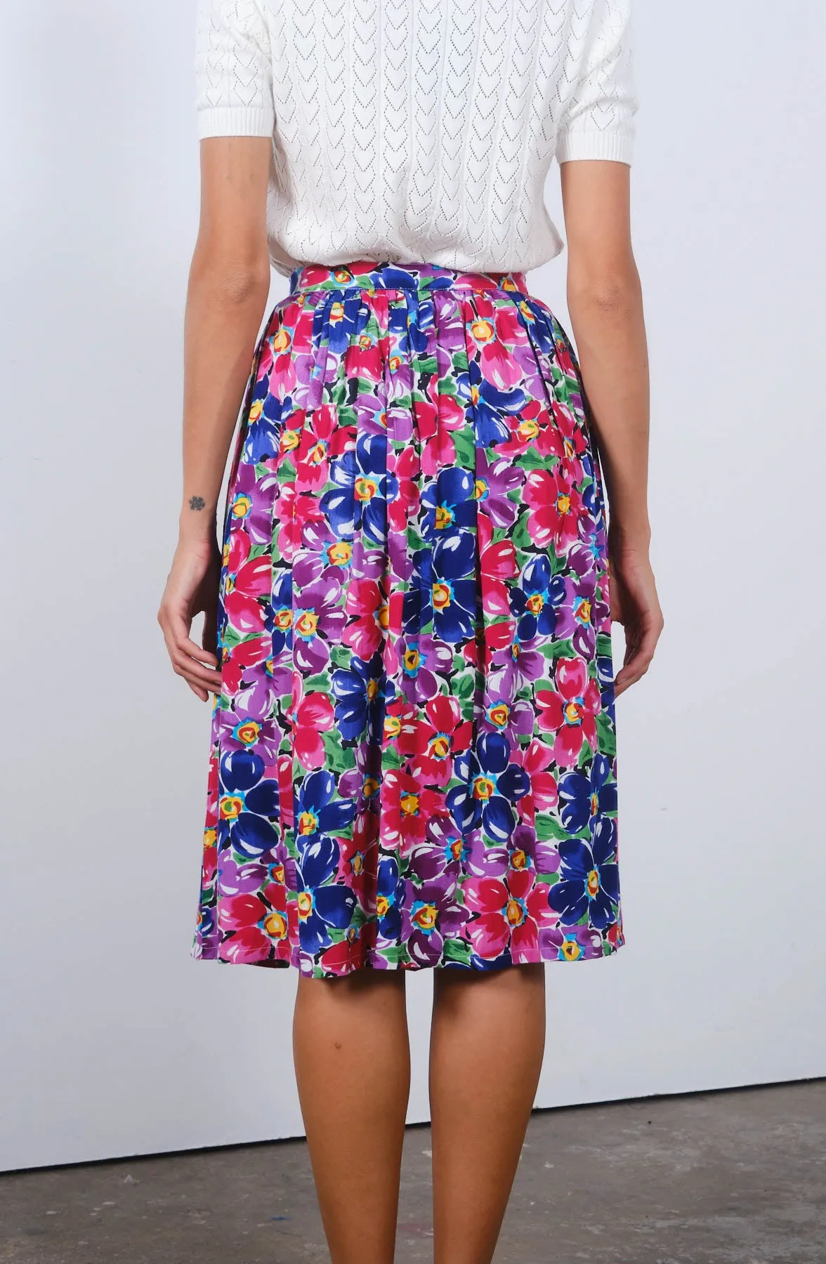 Clara Skirt in Floral Garden Print