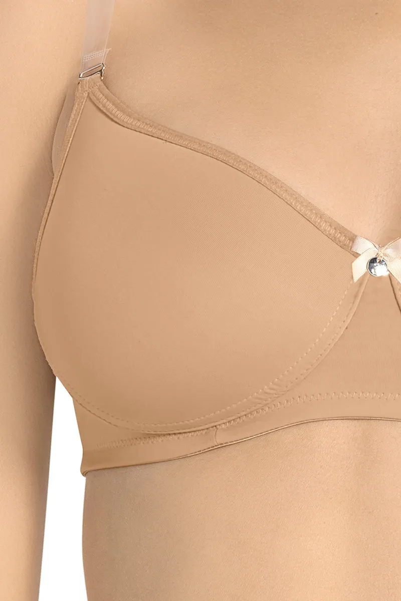 Classic Backless Padded & Non-wired Bra - Sandalwood