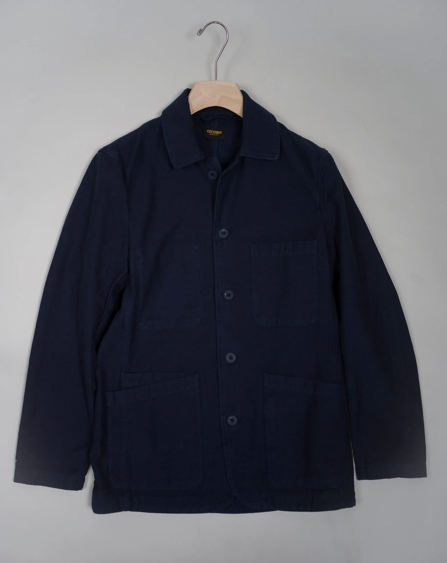 C.O.F. Studio Reverse Sateen Cotton Brewer Jacket / Navy