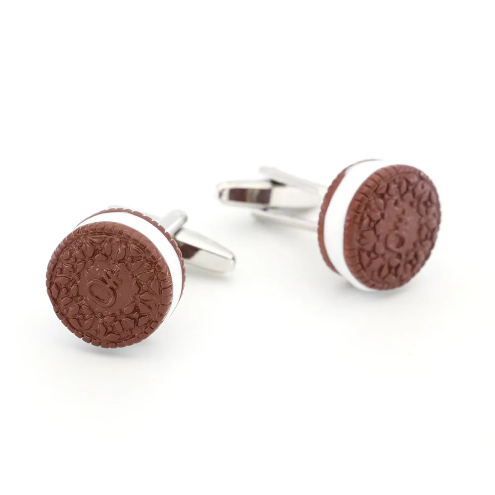 Coney Island Cookies Rhodium Plated Cufflinks