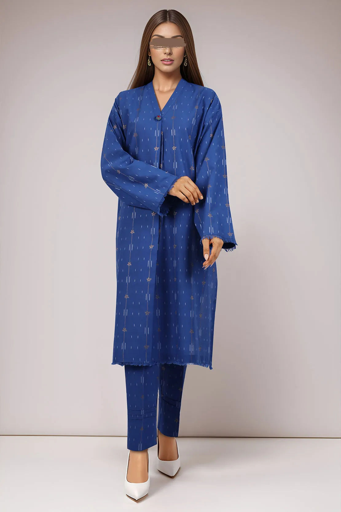 Cotton Jacquard Stitched 2 Piece (Shirt/Trouser)