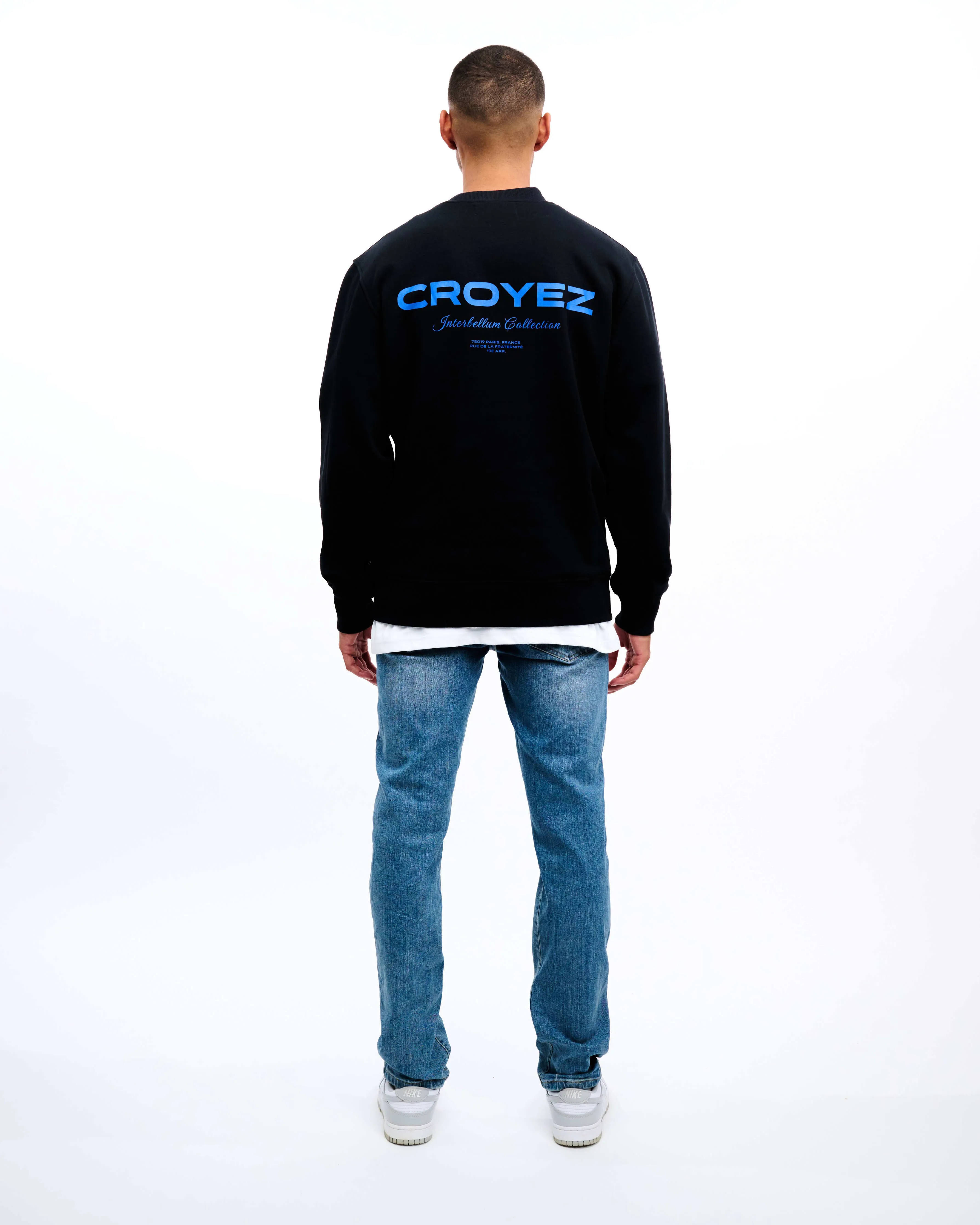 CROYEZ COLLECTION SWEATER - BLACK/COBALT