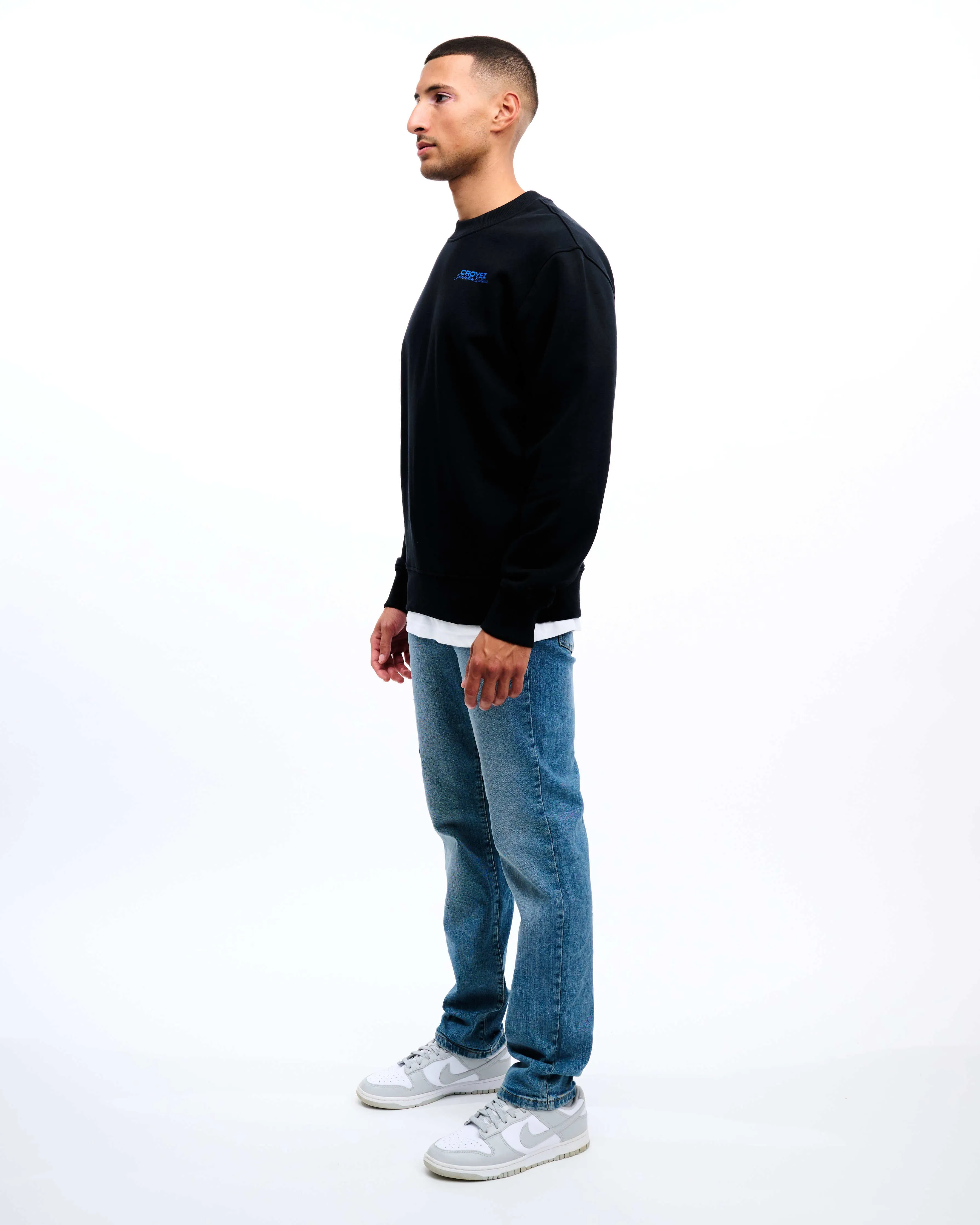 CROYEZ COLLECTION SWEATER - BLACK/COBALT