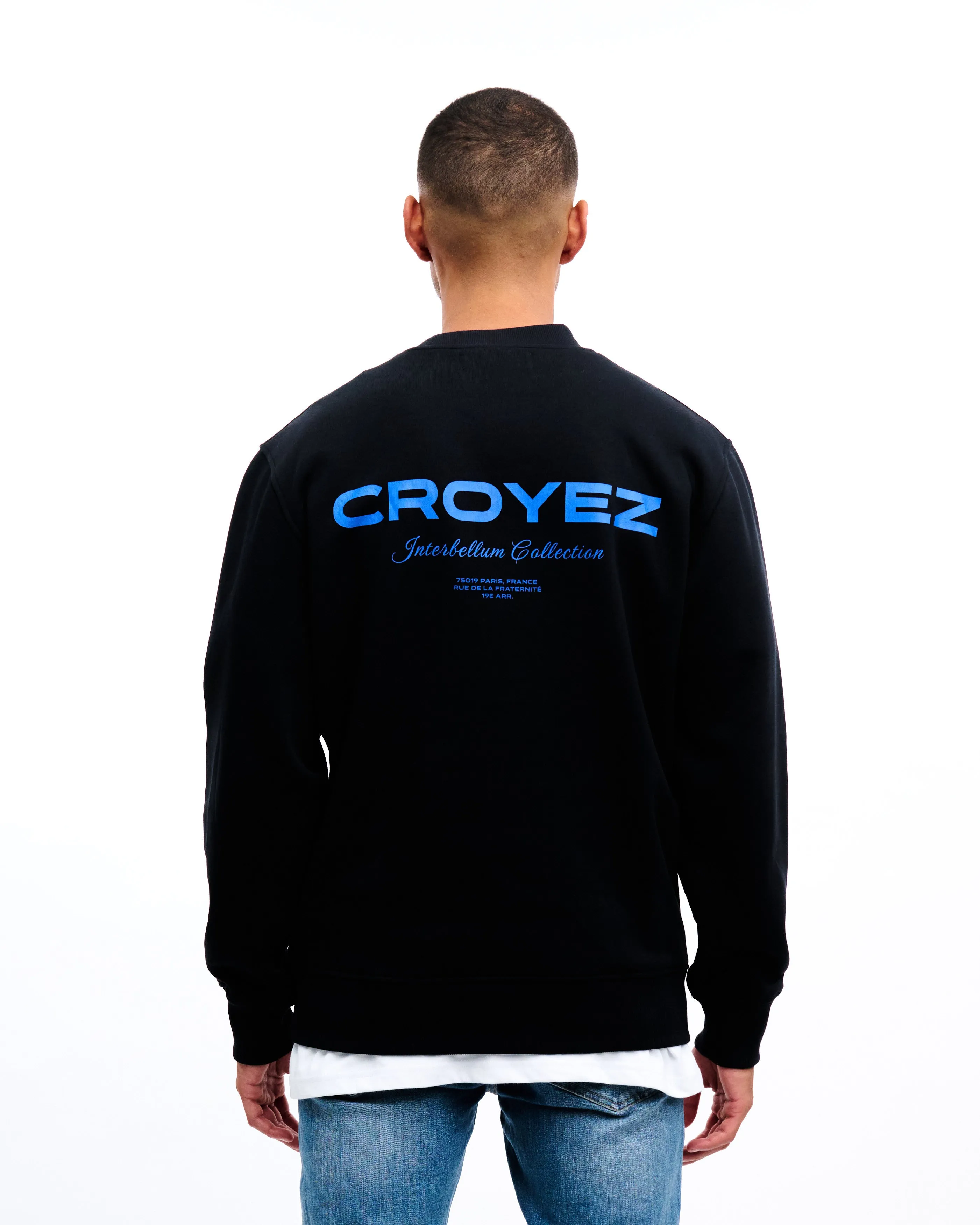 CROYEZ COLLECTION SWEATER - BLACK/COBALT