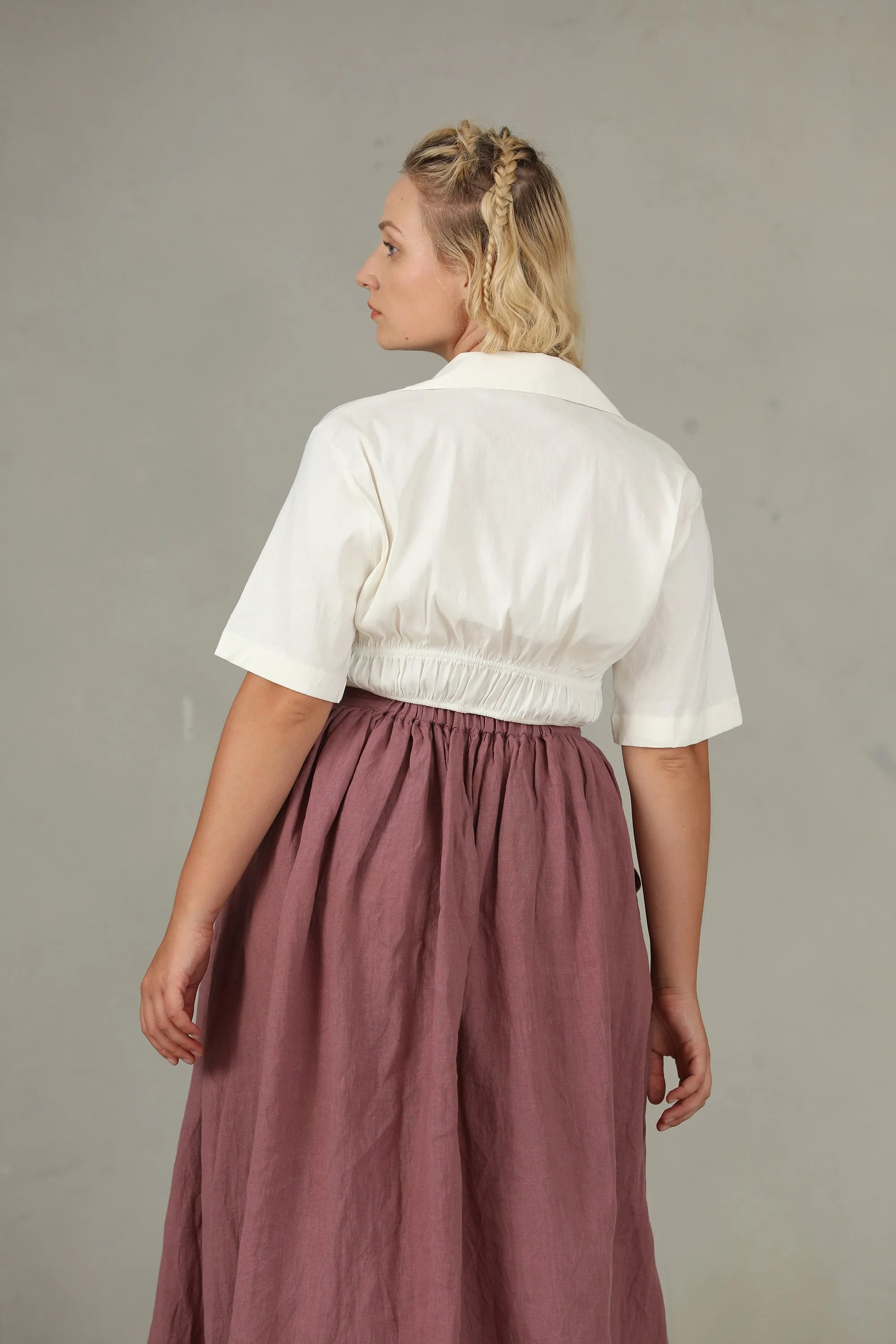 Daisy 03 | PLUS SIZE Linen Skirt