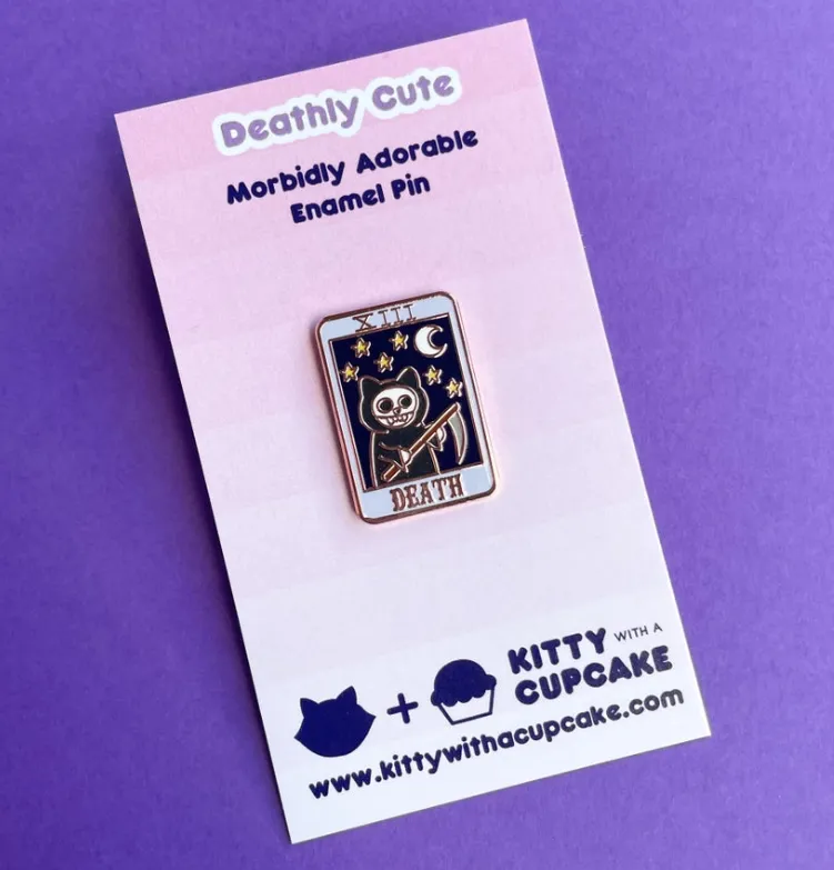 Death Tarot Kitty - Enamel Pin