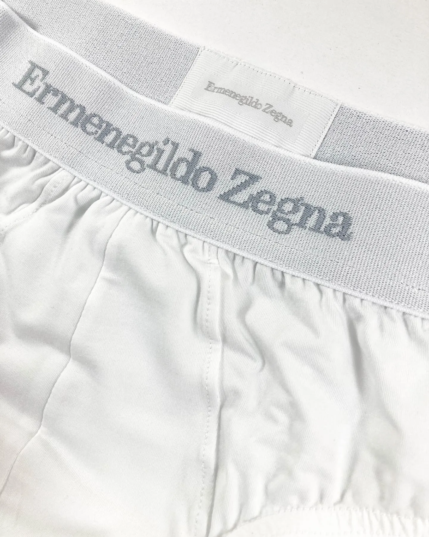 Ermenegildo Zegna Underwear White Stretch Cotton Midi Brief XXXL