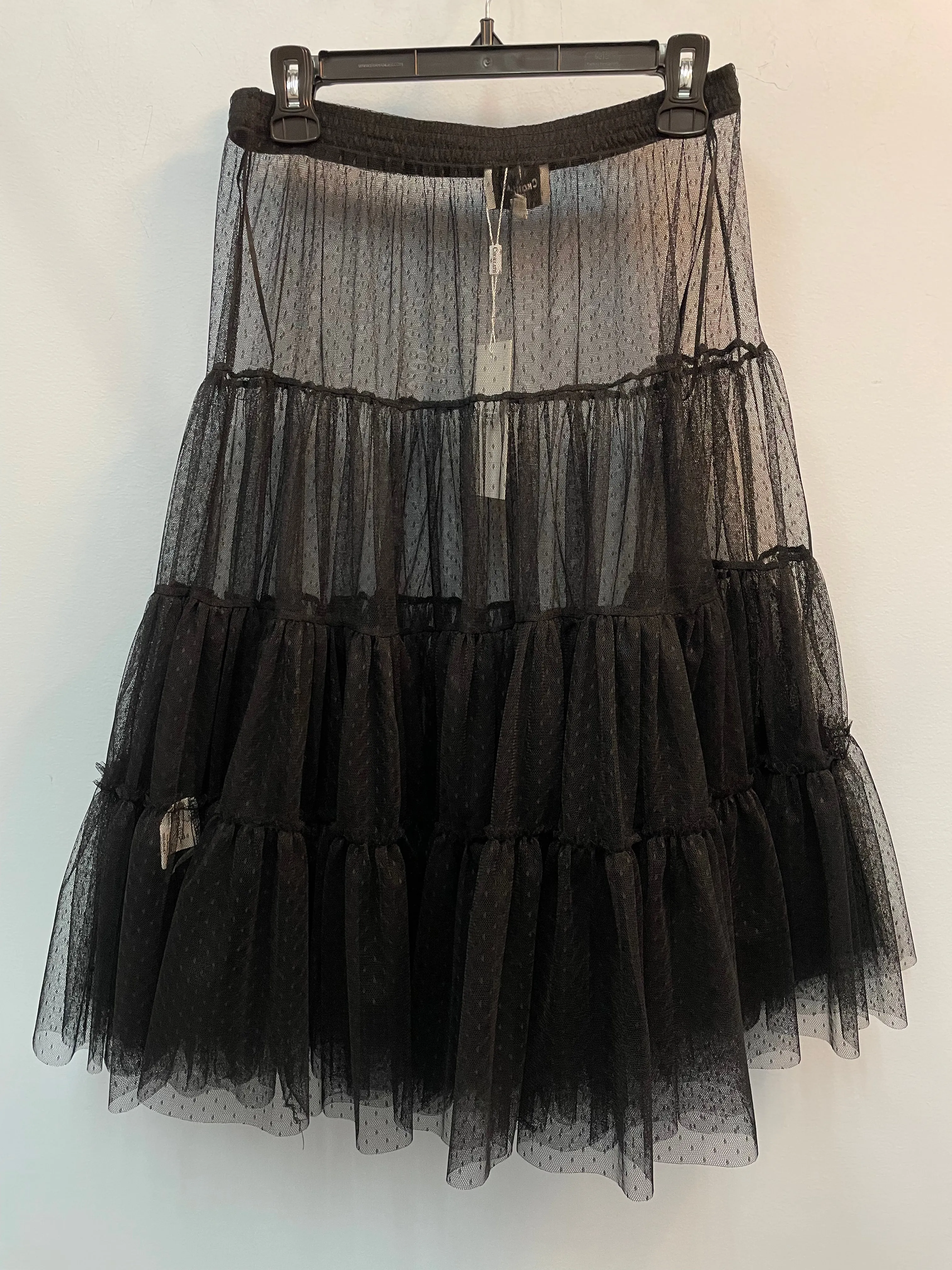 FINAL SALE - Choklate Black Clear Skirt Size M CK29693