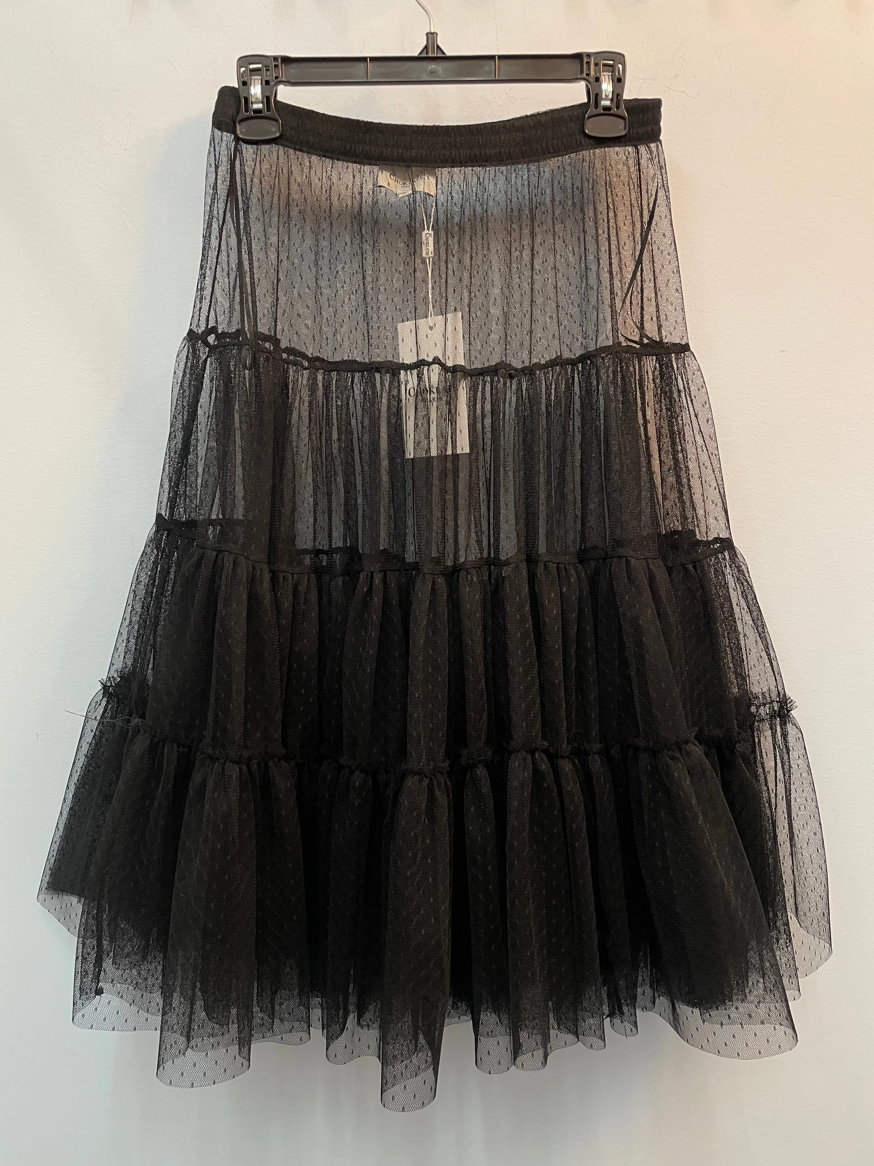 FINAL SALE - Choklate Black Clear Skirt Size M CK29693