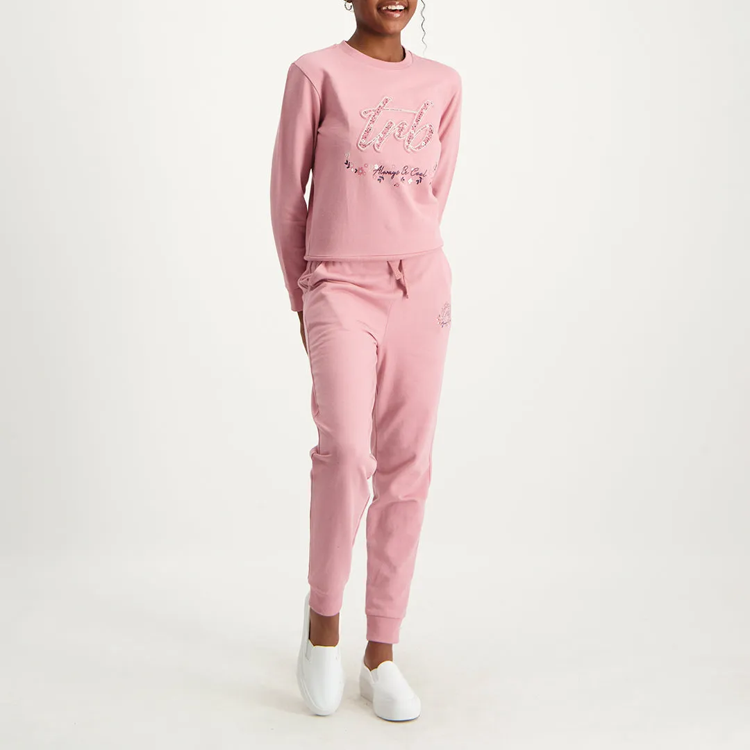 Girls Pink Sweat Pant