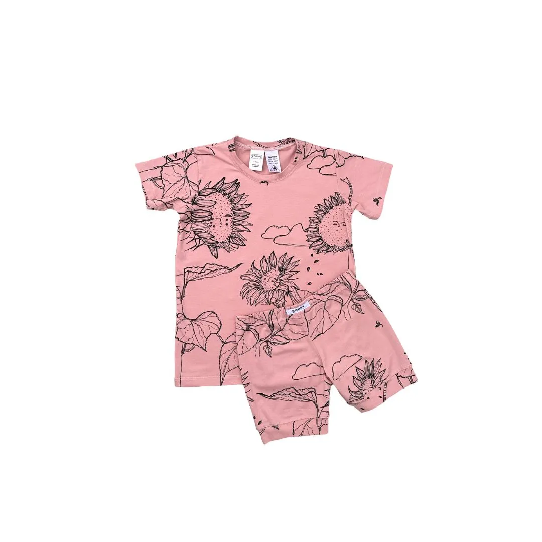 G.Nancy Anniversary Collection Sunflowers Short Sleeve PJs - Marshmallow