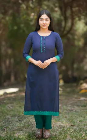 Haranya Navy Blue (Kurti Pant)