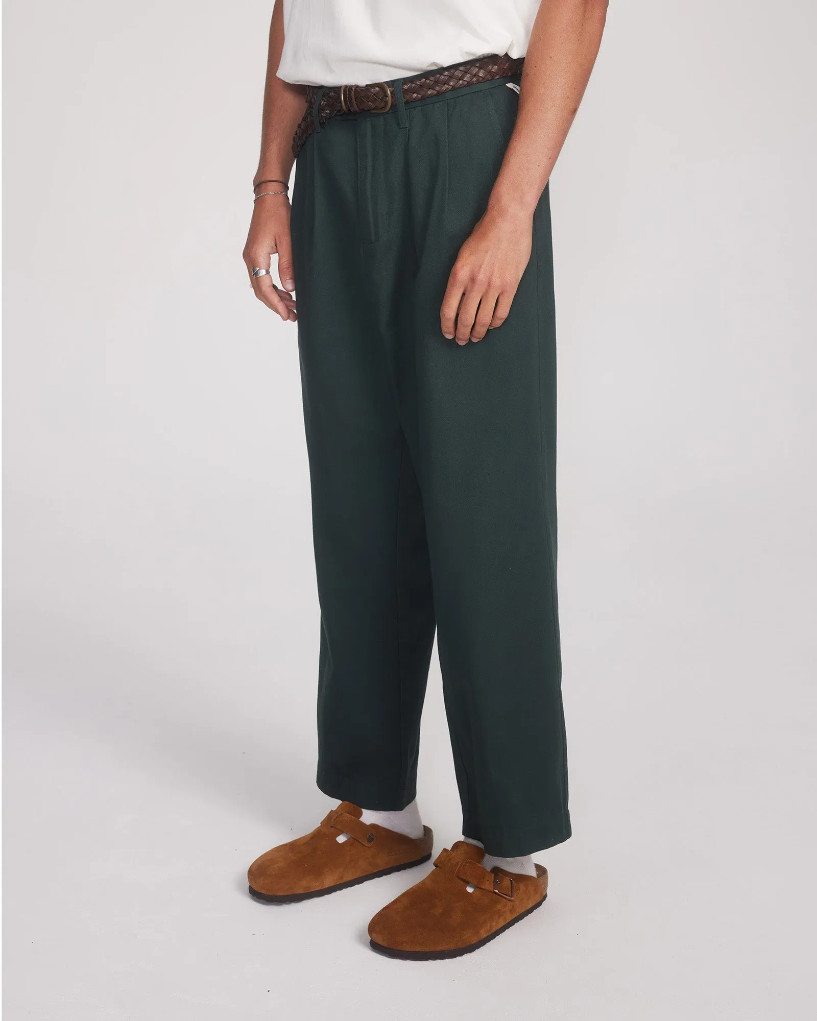 Harro Pleat Pant  - Pine