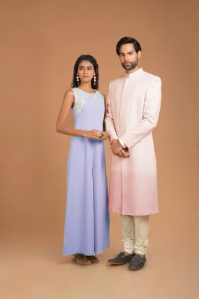 Herringbone Ombre Sherwani - Zaine