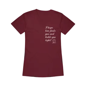 I Hope Love Finds You Cardinal Women's V-Neck Tee