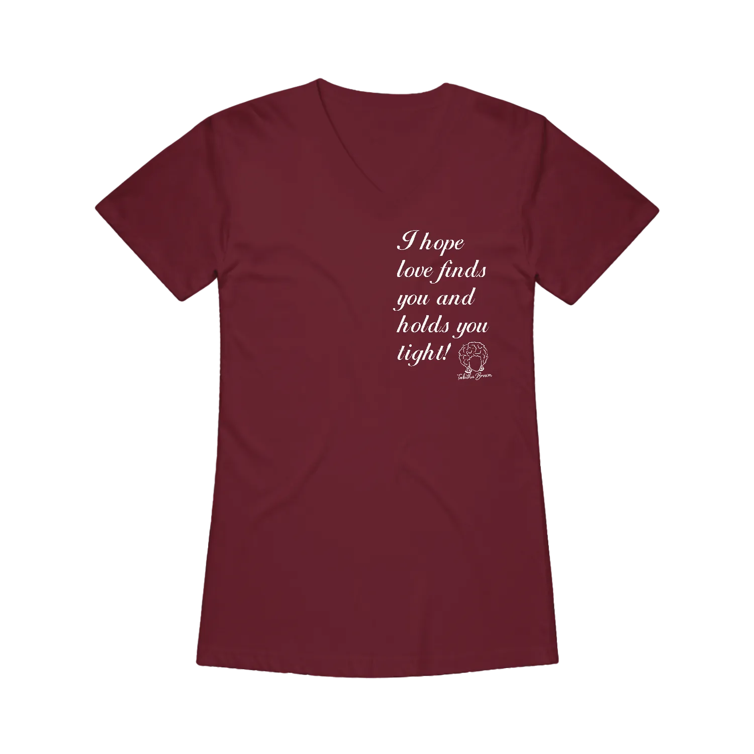 I Hope Love Finds You Cardinal Women's V-Neck Tee