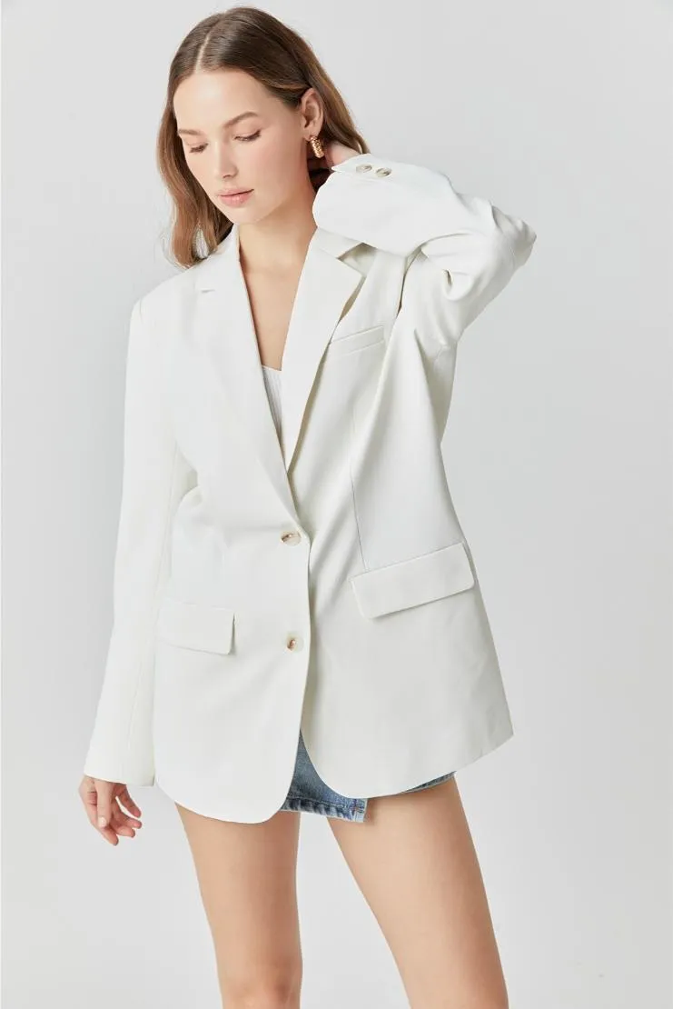 Ivanna 2-Button Blazer - Ivory