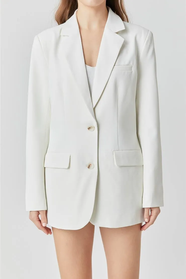 Ivanna 2-Button Blazer - Ivory