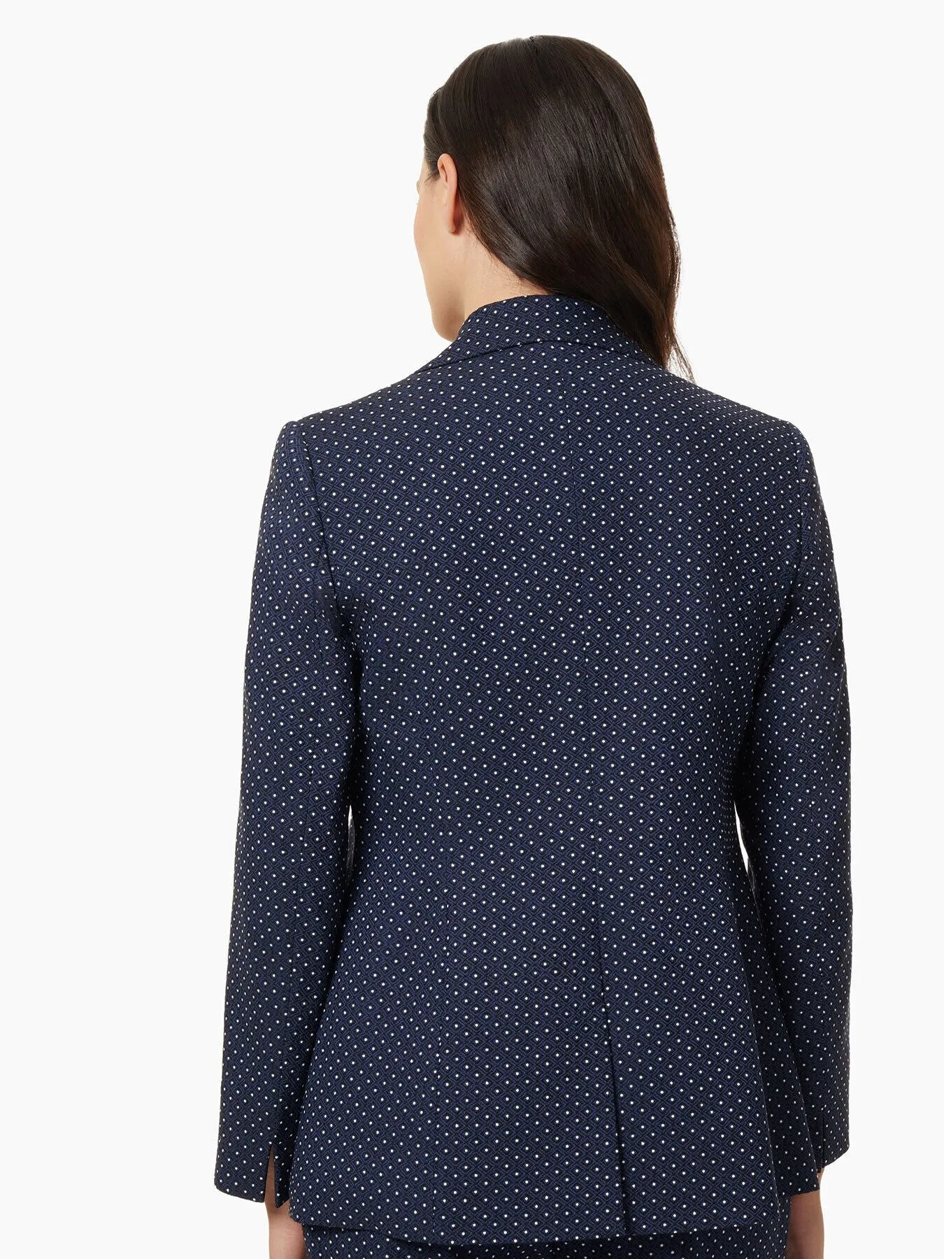 Jacquard One-Button Blazer