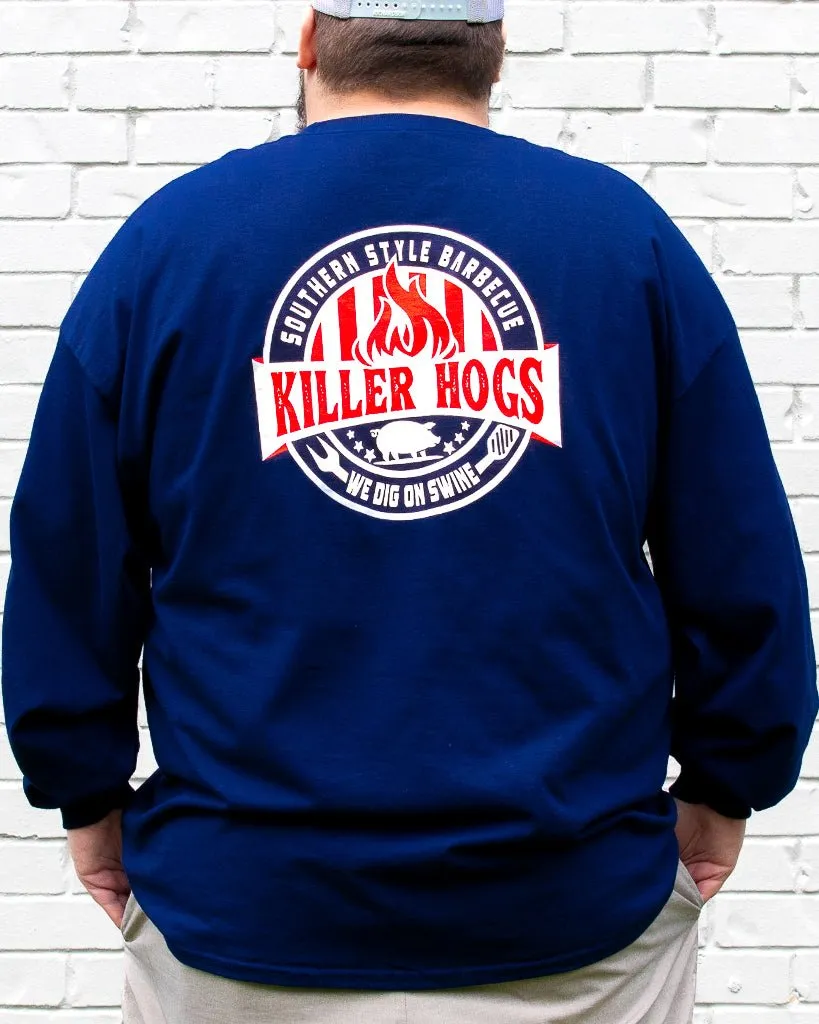 Killer Hogs Navy Long Sleeve T-Shirt